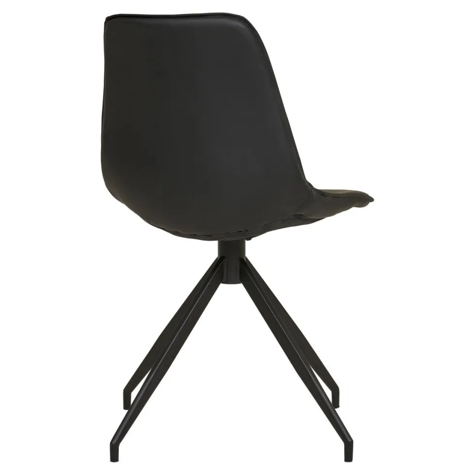 2-pk Monaco dreibar spisestol sort