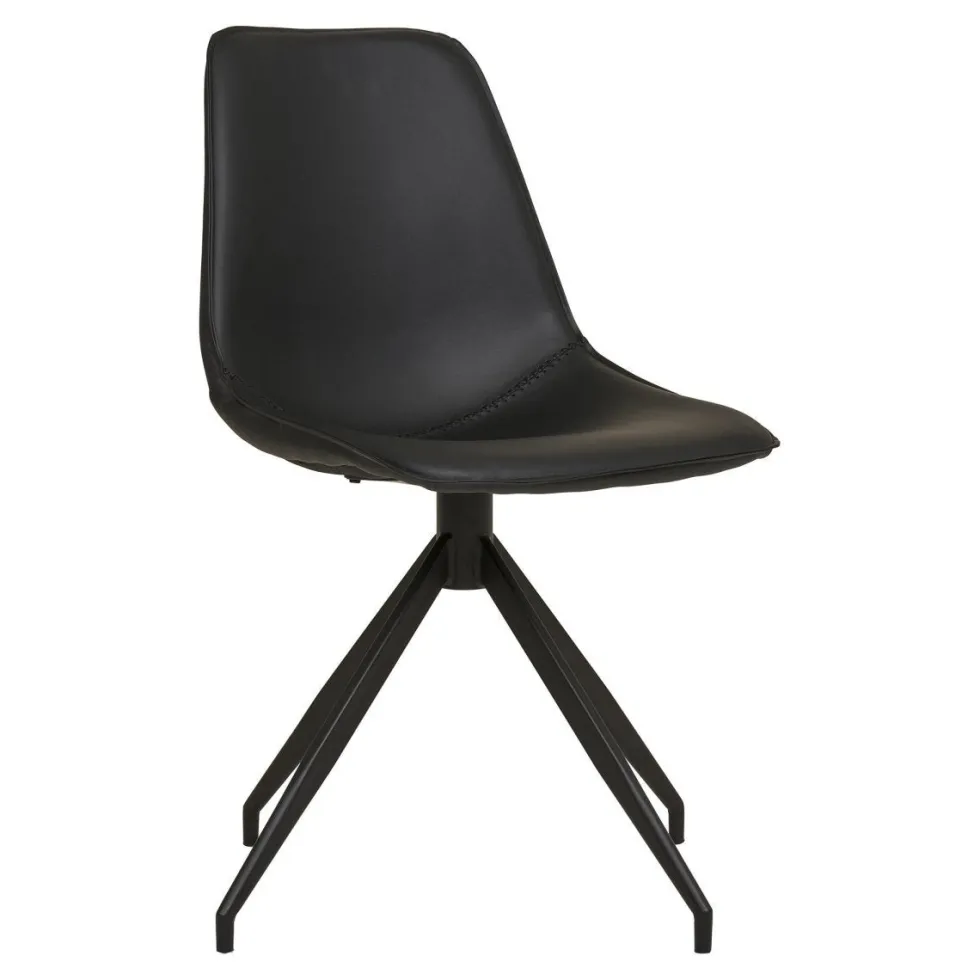2-pk Monaco dreibar spisestol sort