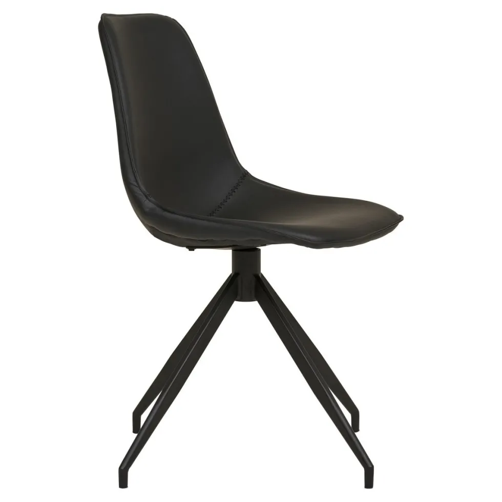 2-pk Monaco dreibar spisestol sort