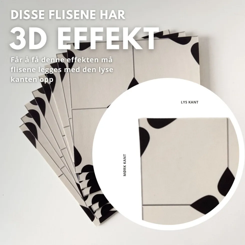 8-pk Natalie selvklebende fliser