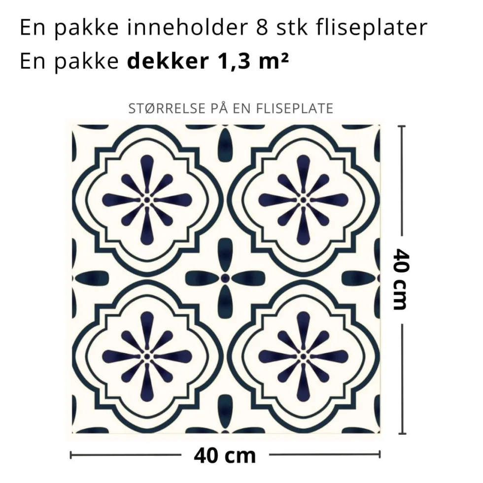 8-pk Nova varm selvklebende fliser
