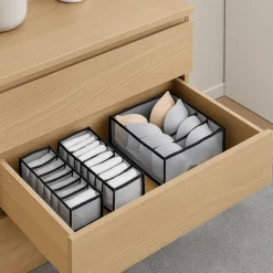 3-pk oppbevaringsbokser til garderobe