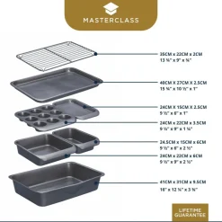 7-pk ovnsformer non-stick, stabelbar
