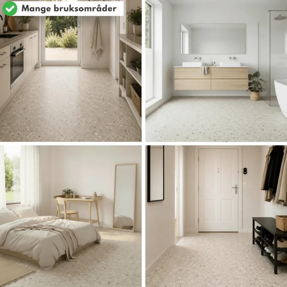 8-pk Sahara beige selvklebende fliser