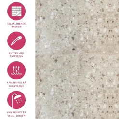 8-pk Sahara beige selvklebende fliser