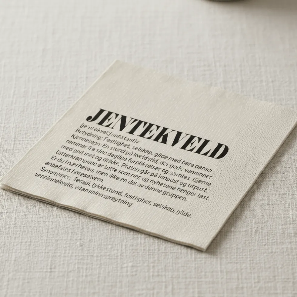 20-pk Serviett Definisjon Jentekveld beige/sort