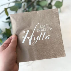 20-pk Servietter til hytta, beige