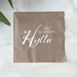 20-pk Servietter til hytta, beige