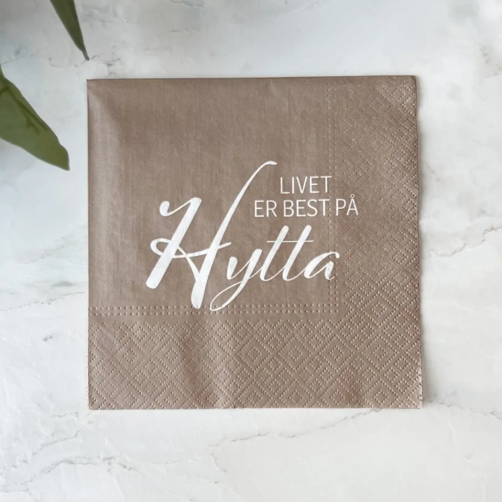 20-pk Servietter til hytta, beige