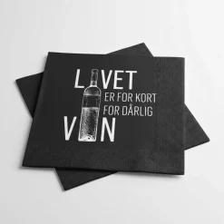 20-pk Serviett "Livet er for kort for dårlig vin"