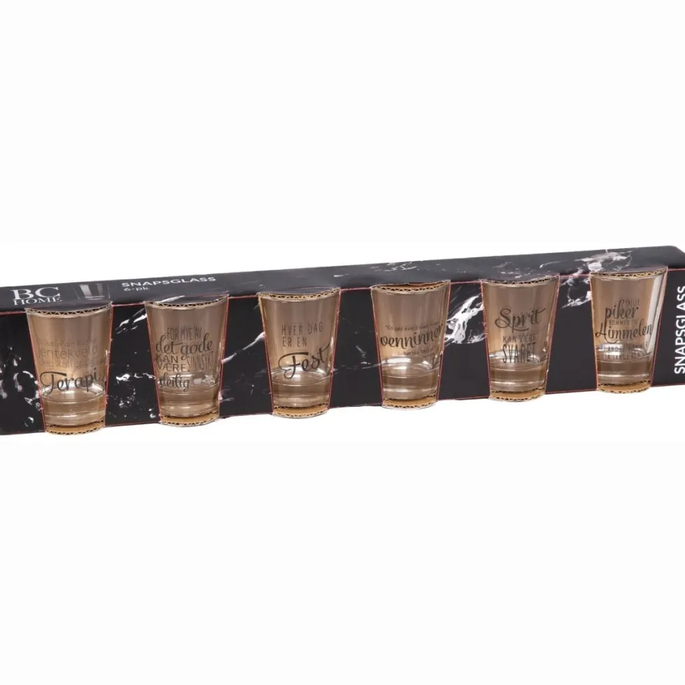 6-pk Shotglass jente tekster