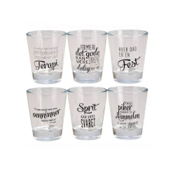 6-pk Shotglass jente tekster