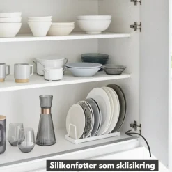 3-pk skål- og tallerkenstativ hvit