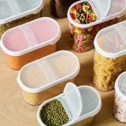 4-pk SmartStore Flip oppbevaringsboks med lokk