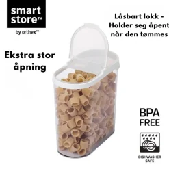 3-pk SmartStore Flip oppbevaringsboks med lokk 1,7 liter