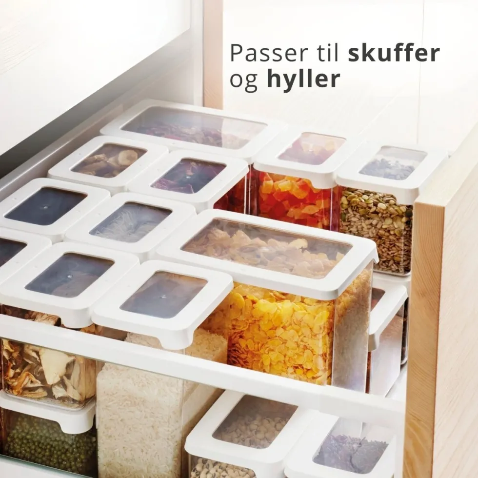 4-pk SmartStore Vision oppbevaringsboks med lokk 1,65 liter