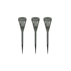 3-pk Solcellelykt grønn 8 x 47 cm