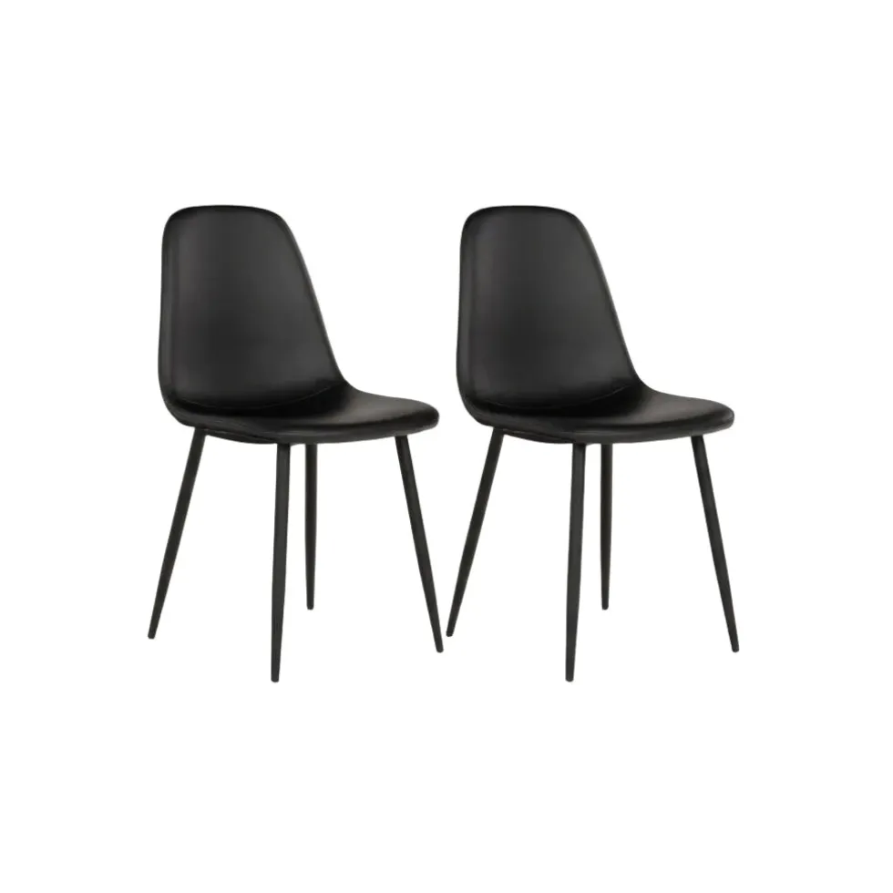 2-pk Stockholm spisestol sort