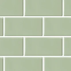 10-pk Subway sage green selvklebende veggfliser