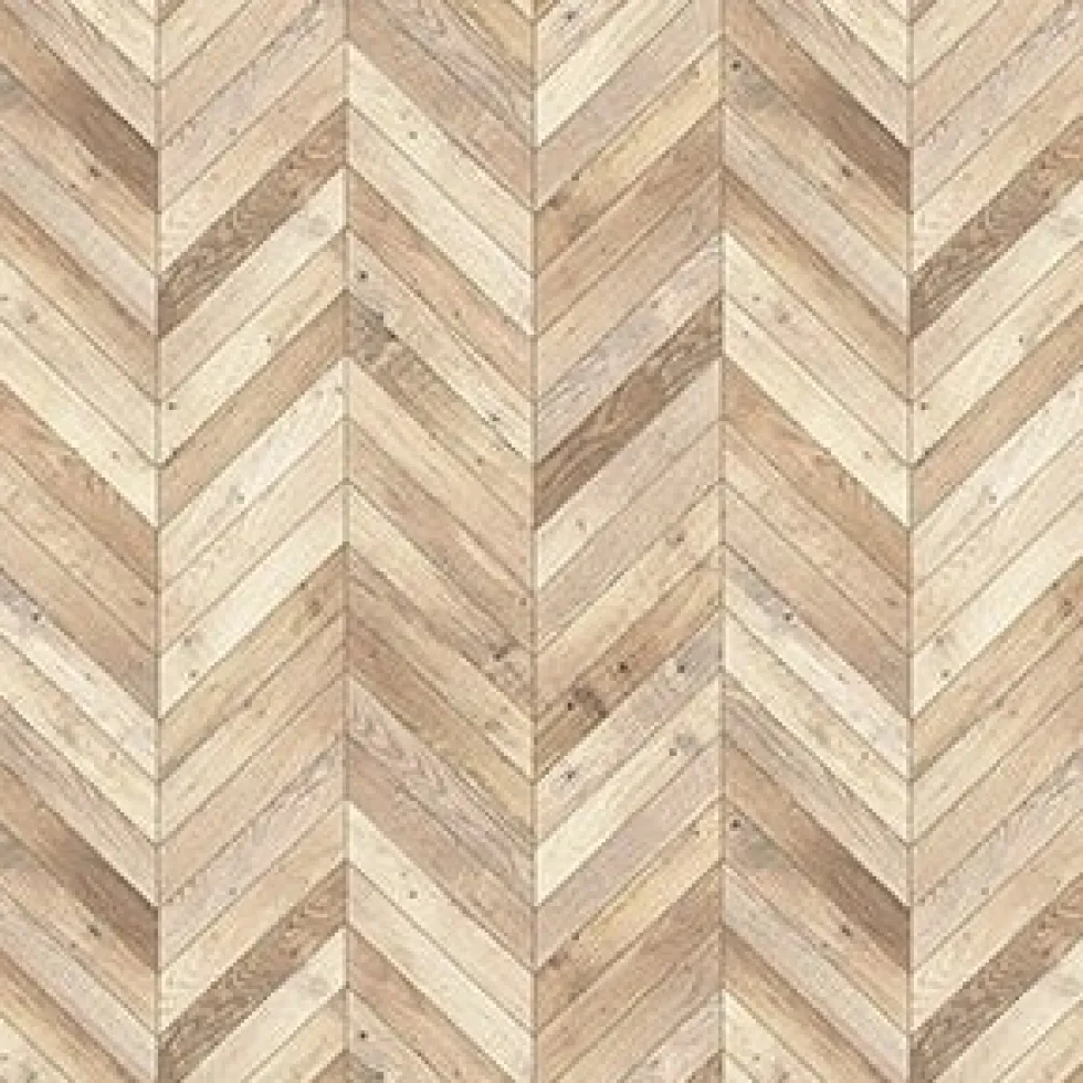8-pk Wooden Harmony selvklebende fliser fiskebein 40 x 40 cm