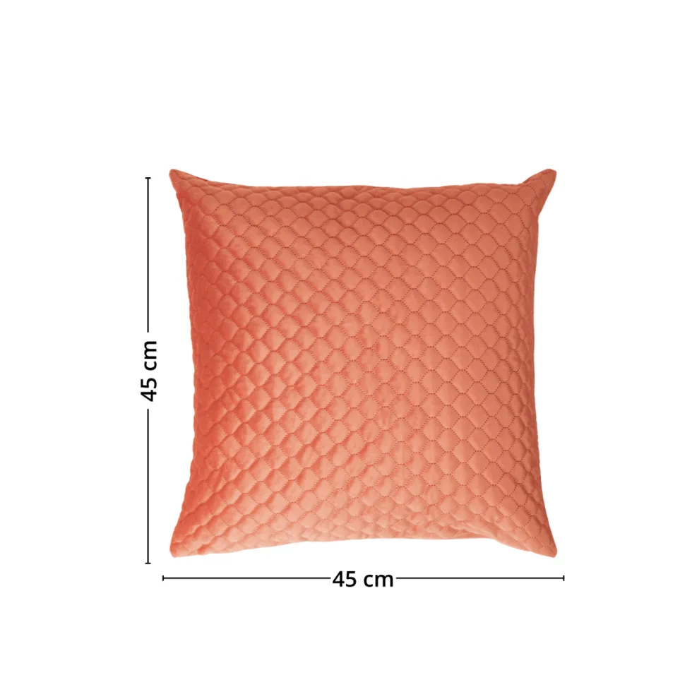 Putetrekk bikube velur rosa 45 x 45 cm
