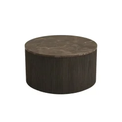 Rota sofabord rund, mørk brun ø80 cm