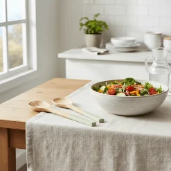 Salatbestikk Inaya i mangotre grønn 2 deler