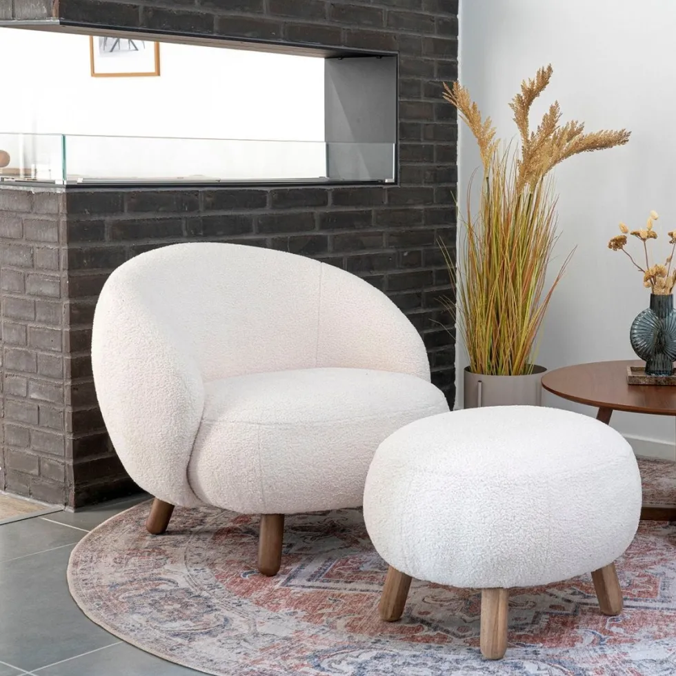 Savona sett lounge stol med puff