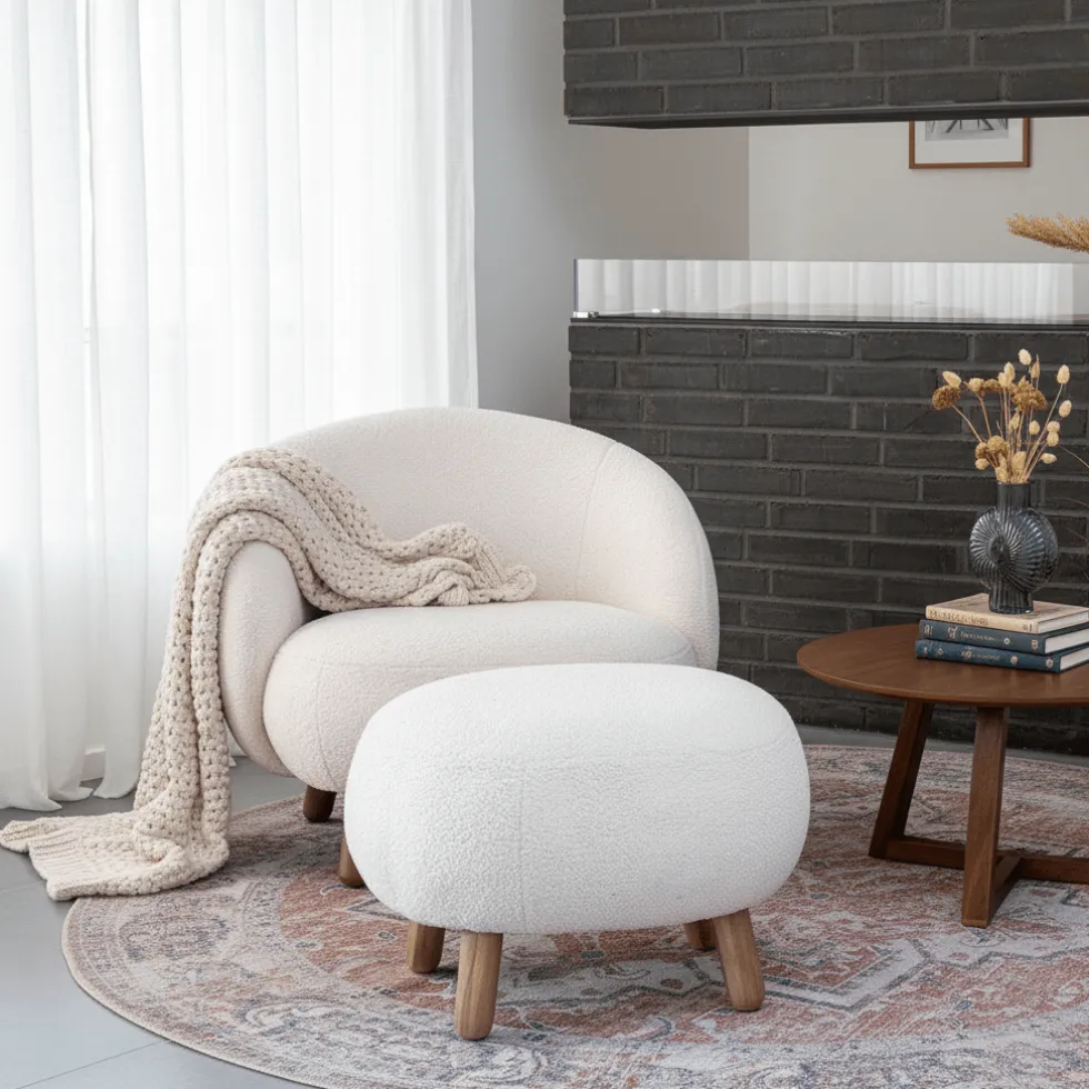 Savona sett lounge stol med puff
