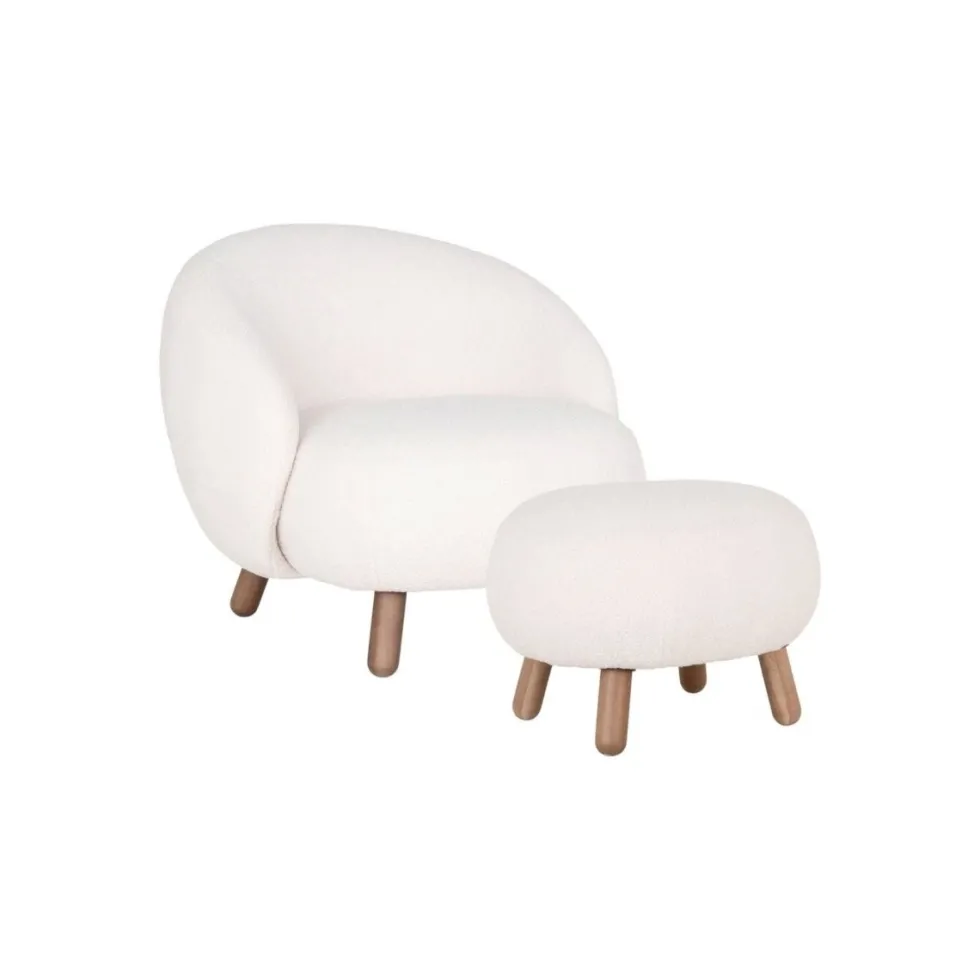Savona sett lounge stol med puff