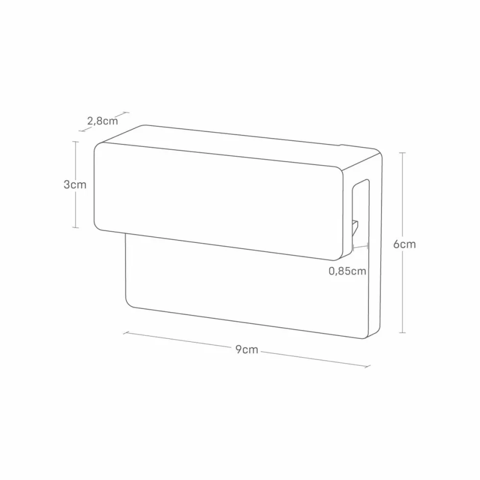 Selvklebende tannkremholder sort 9 x 6 cm
