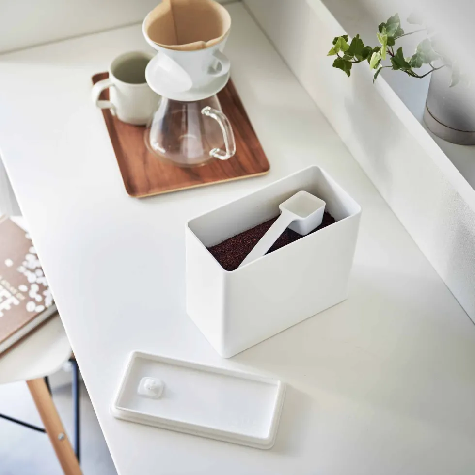 Sett med oppbevaring til kaffe hvit 3 deler