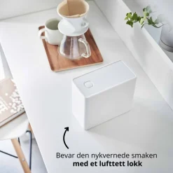 Sett med oppbevaring til kaffe hvit 3 deler