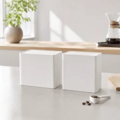 Sett med oppbevaring til kaffe hvit 3 deler