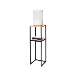 Sidebord med hylle sort 80 x 25 cm
