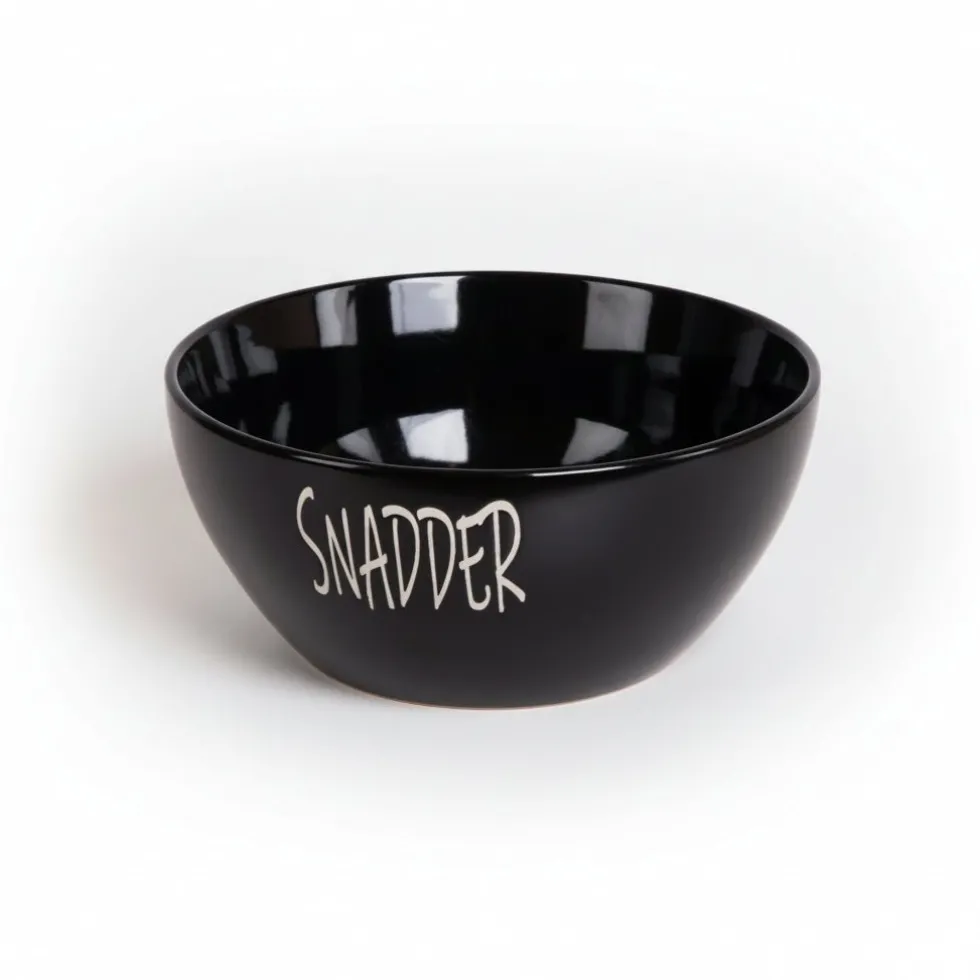 Skål keramikk sort snadder 25 x 10 cm