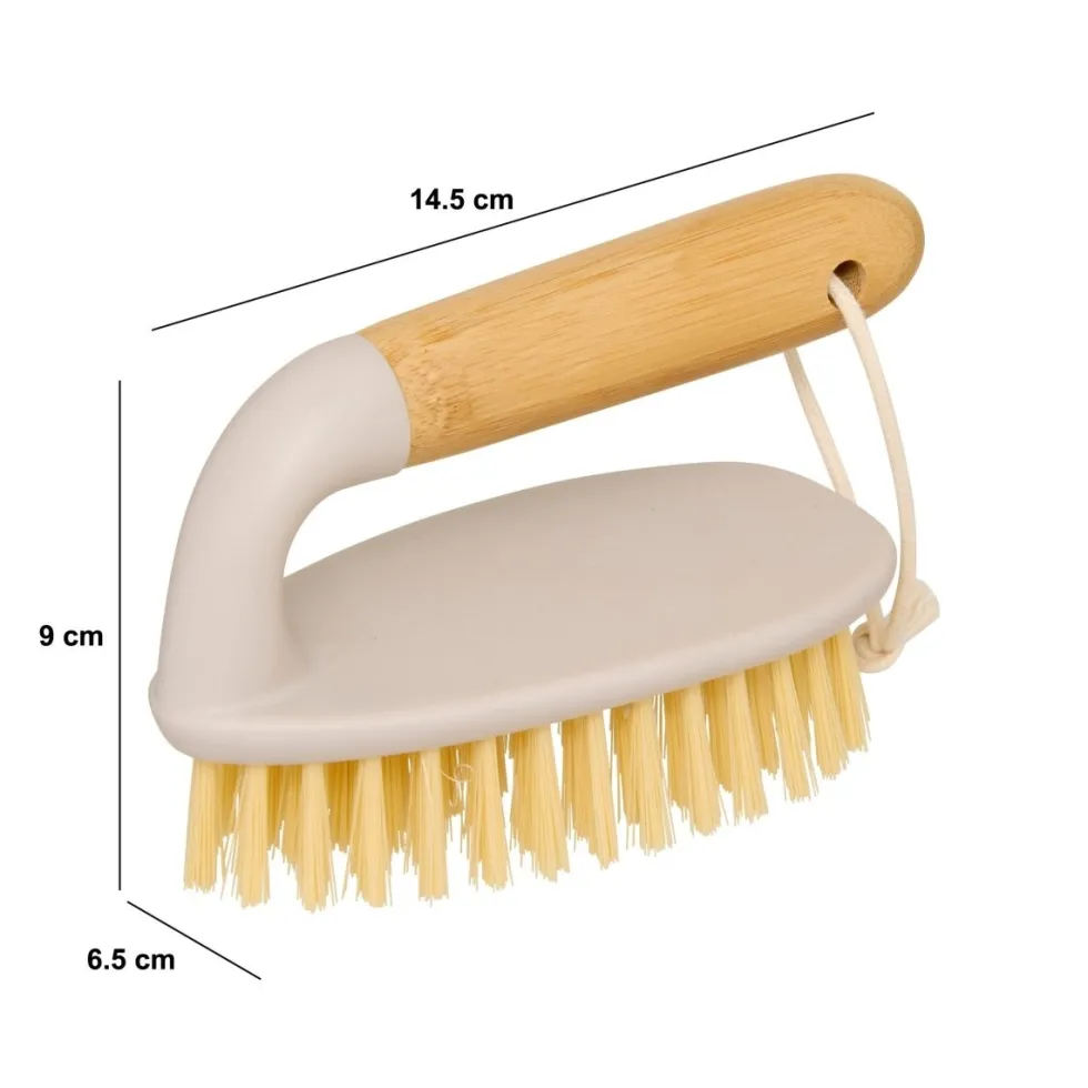 Skrubbebørste med bambushåndtak 14,5 cm