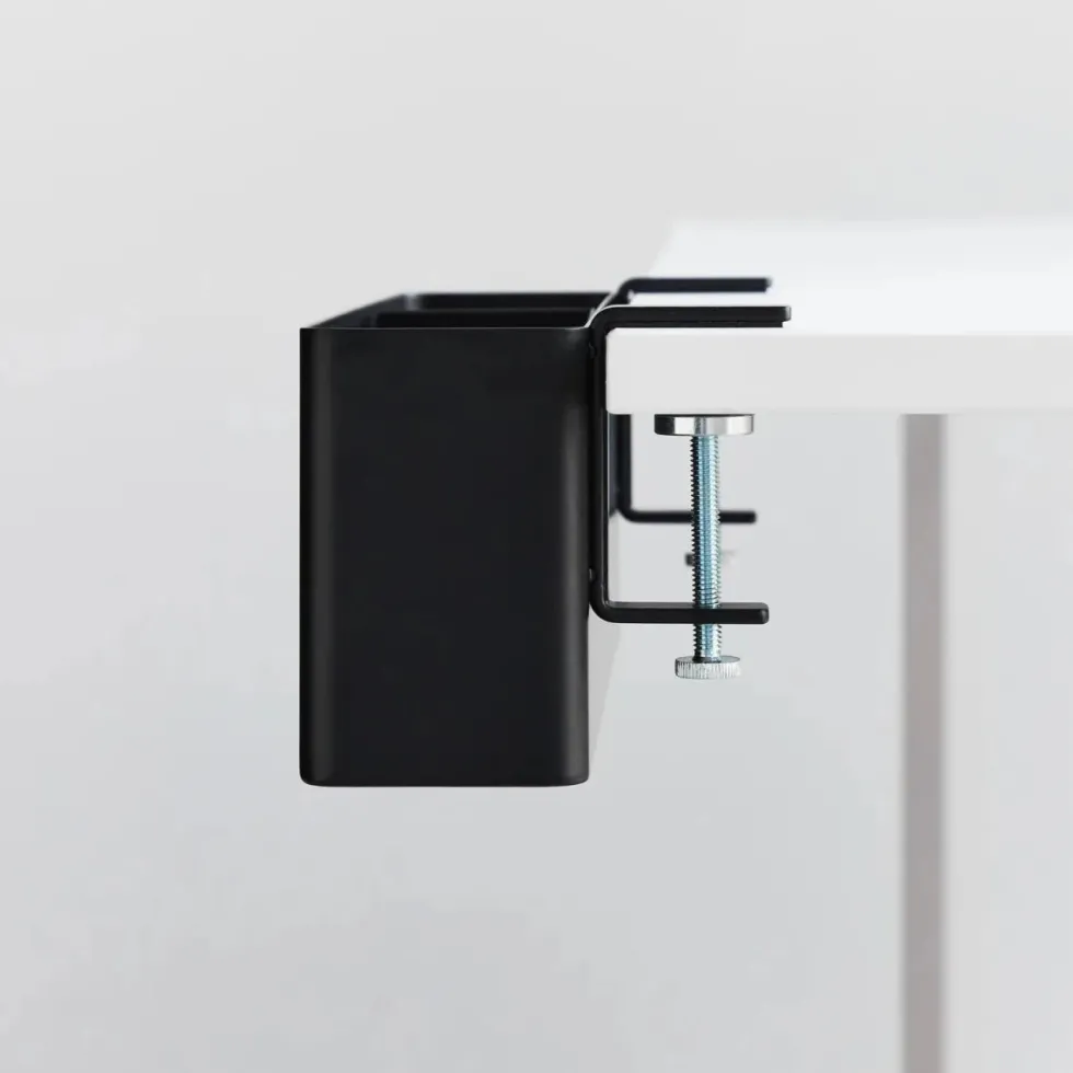 Smart oppbevaringsboks til bord, sort 30 x 10 cm