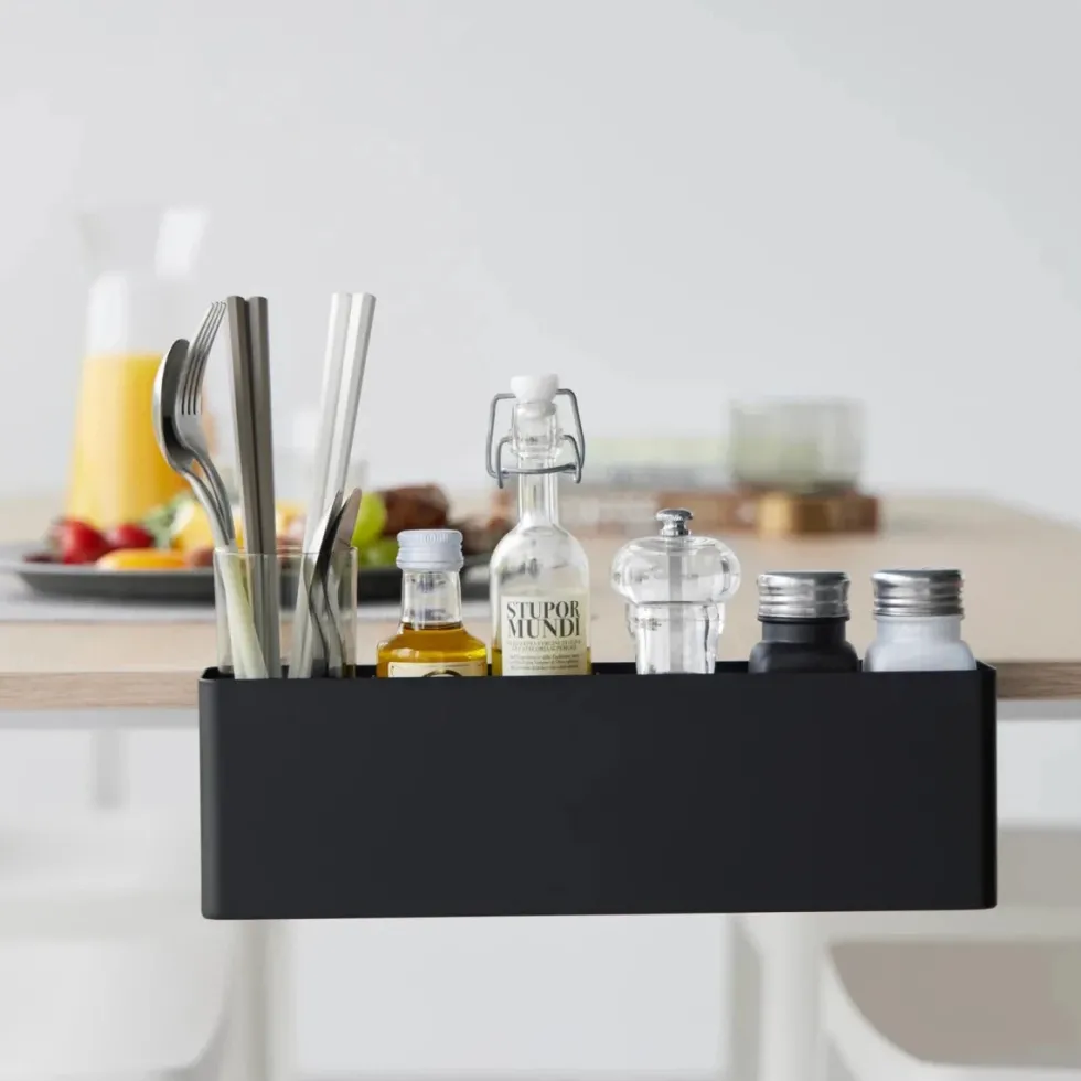 Smart oppbevaringsboks til bord, sort 30 x 10 cm