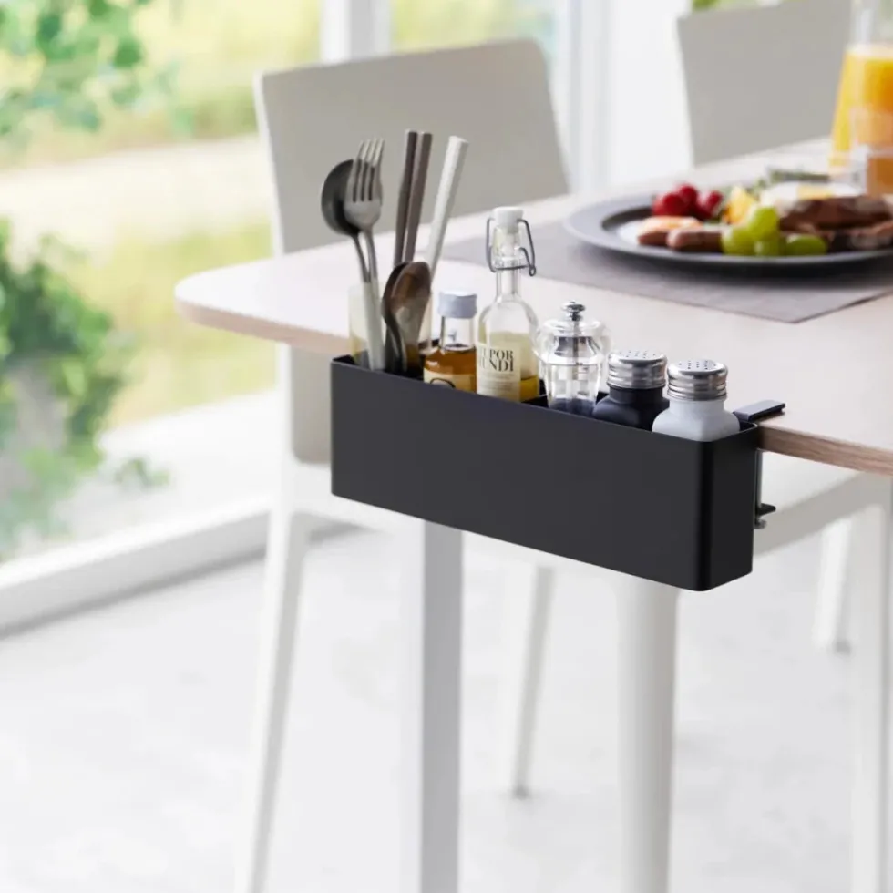 Smart oppbevaringsboks til bord, sort 30 x 10 cm