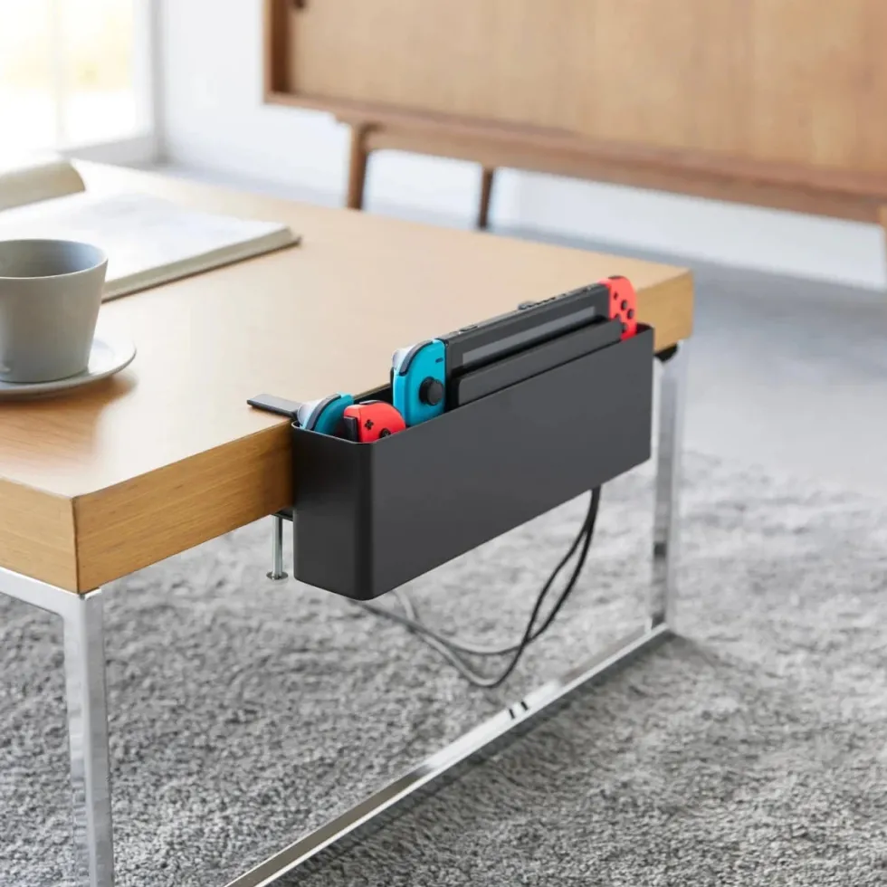 Smart oppbevaringsboks til bord, sort 30 x 10 cm