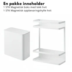 Smart sett til vaskemaskin hvit, 2 deler