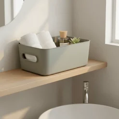 SmartStore Comfort M oppbevaringskurv 29,5 × 19,5 × 12 cm salviegrønn