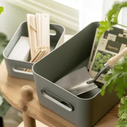 SmartStore Comfort M oppbevaringskurv 29,5 × 19,5 × 12 cm salviegrønn
