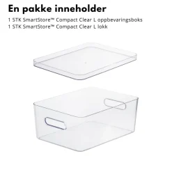 SmartStore™ Compact Clear L oppbevaringsboks+lokk sett