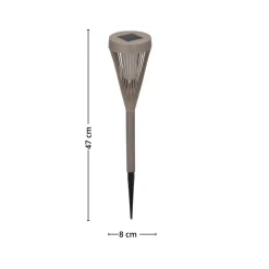 Solcellelykt brun 8 x 47 cm