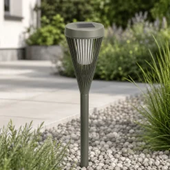 Solcellelykt grønn 8 x 47 cm
