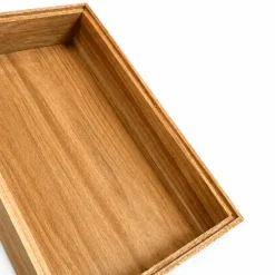 Stabelbar organiseringsbrett i tre/akasie 23,5 x 15 x 5 cm