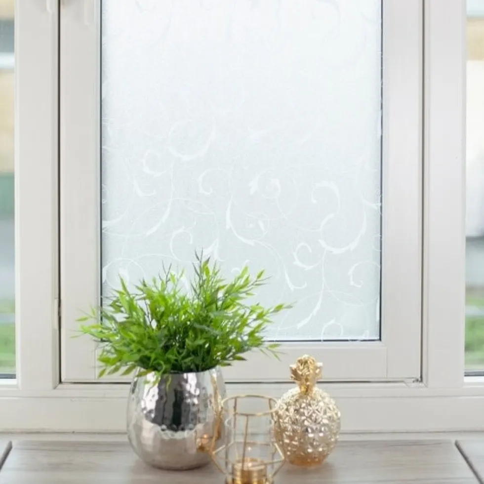 Static Scroll Flower vindusfolie