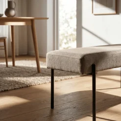 Swindon benk bouclé stone 100 cm